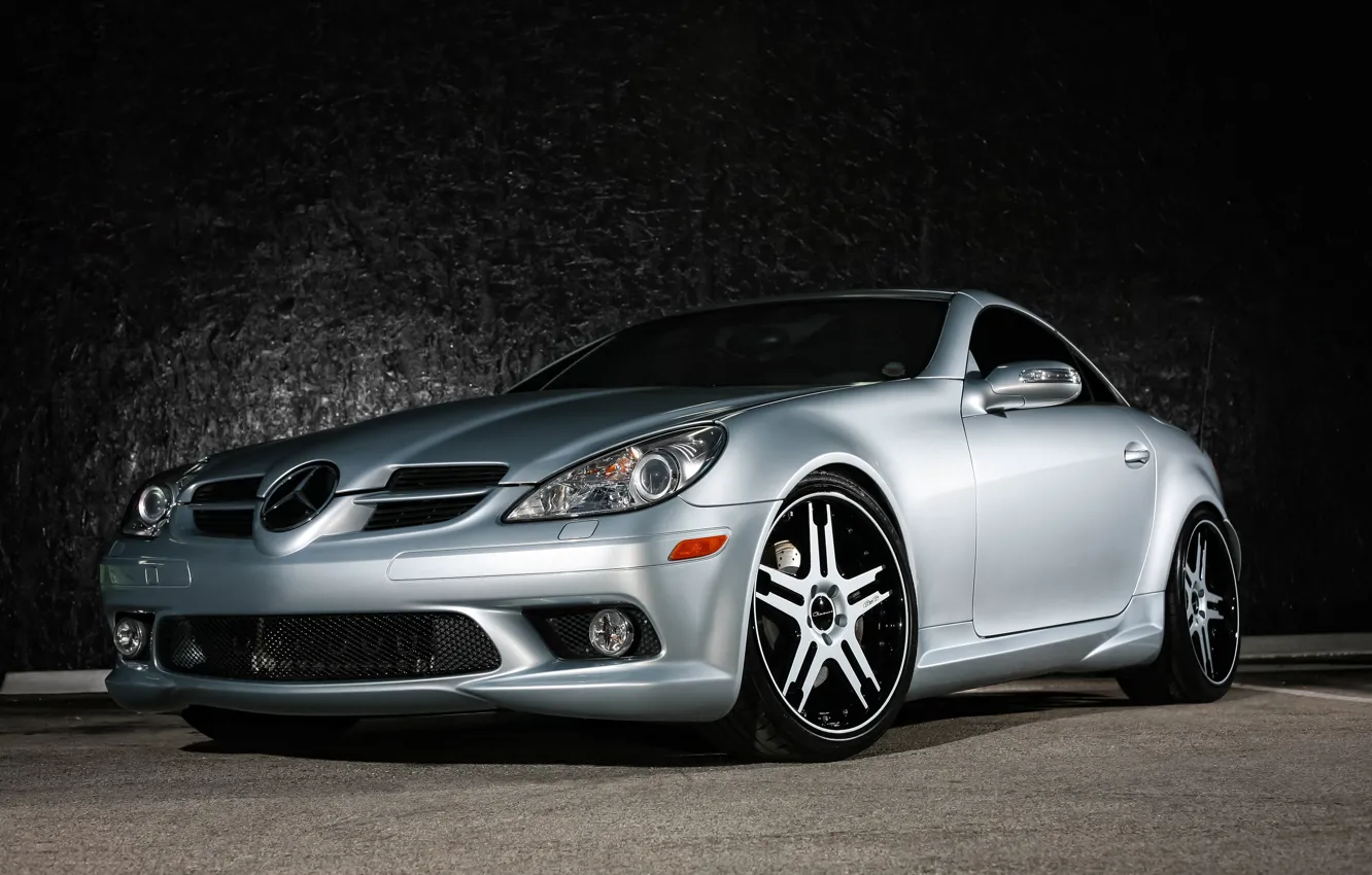 Photo wallpaper Mercedes, wheels, color, SLK, Giovanna, lowered, matched