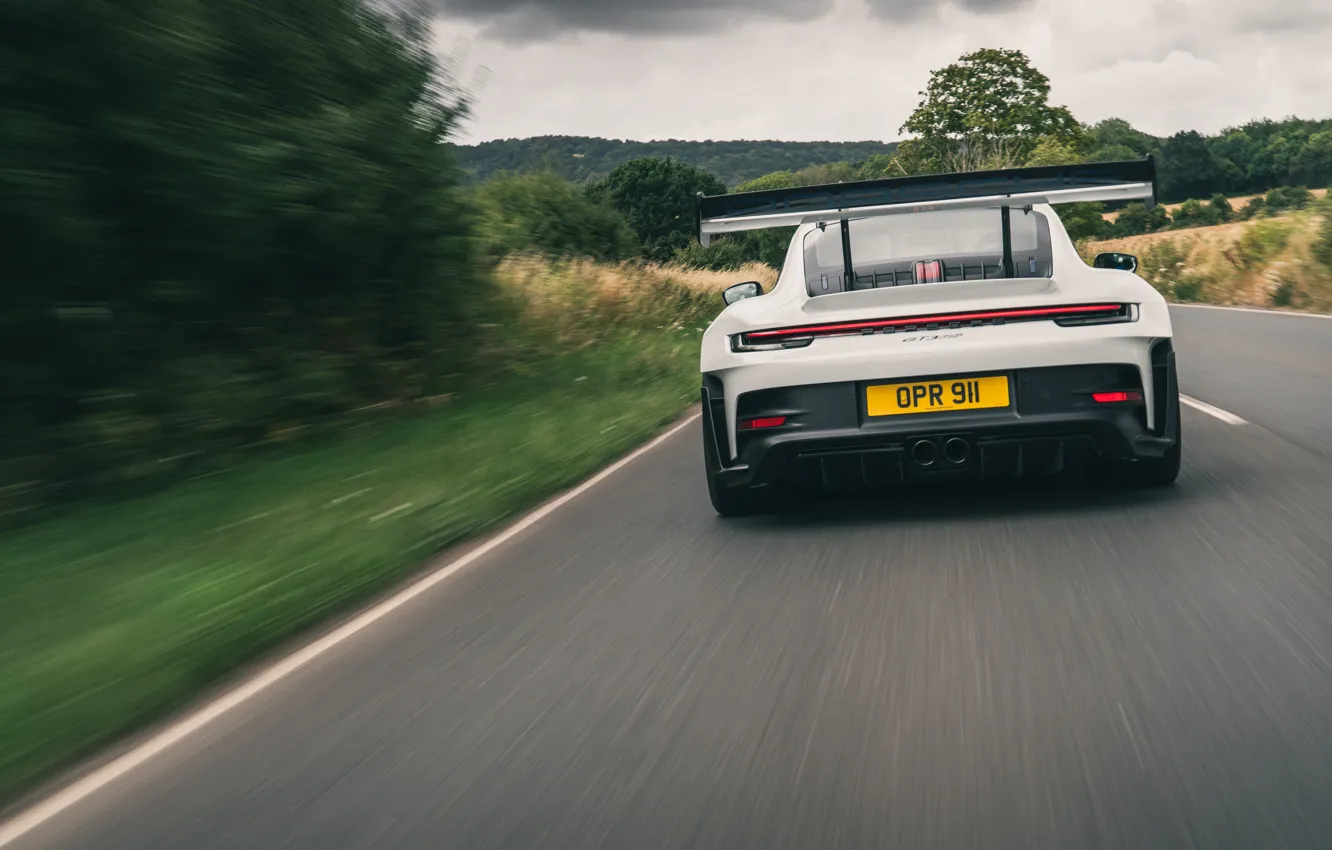 Photo wallpaper modern, 911, Porsche, Porsche, rear view, Weissach Package, Porsche 911 GT3 RS
