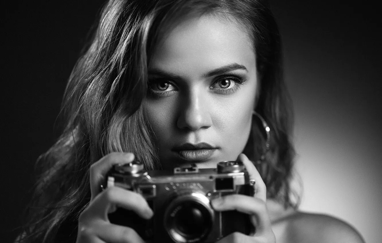 Photo wallpaper girl, the camera, Anatoly Oskin, Dayana