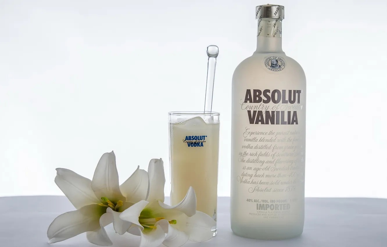 Photo wallpaper background, vodka, Absolut Vanilia