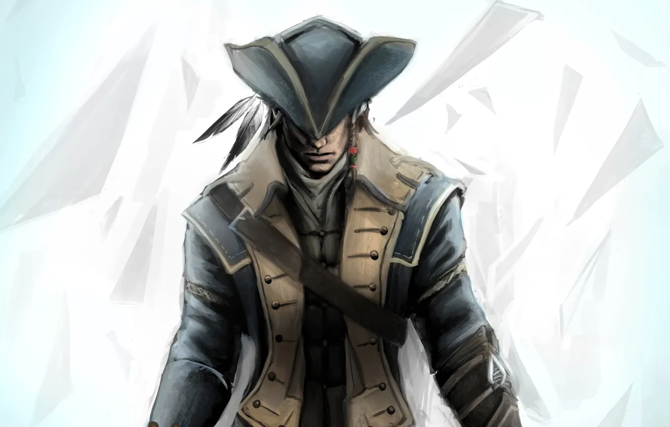 Photo wallpaper Connor, assassins creed 3, Connor, the costume of l'aquila