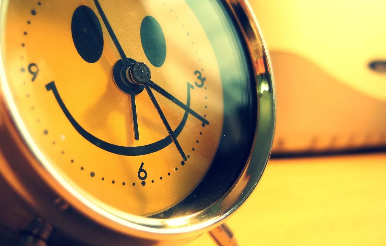 Photo wallpaper color, time, photo, Wallpaper, arrows, Watch, alarm clock, smile