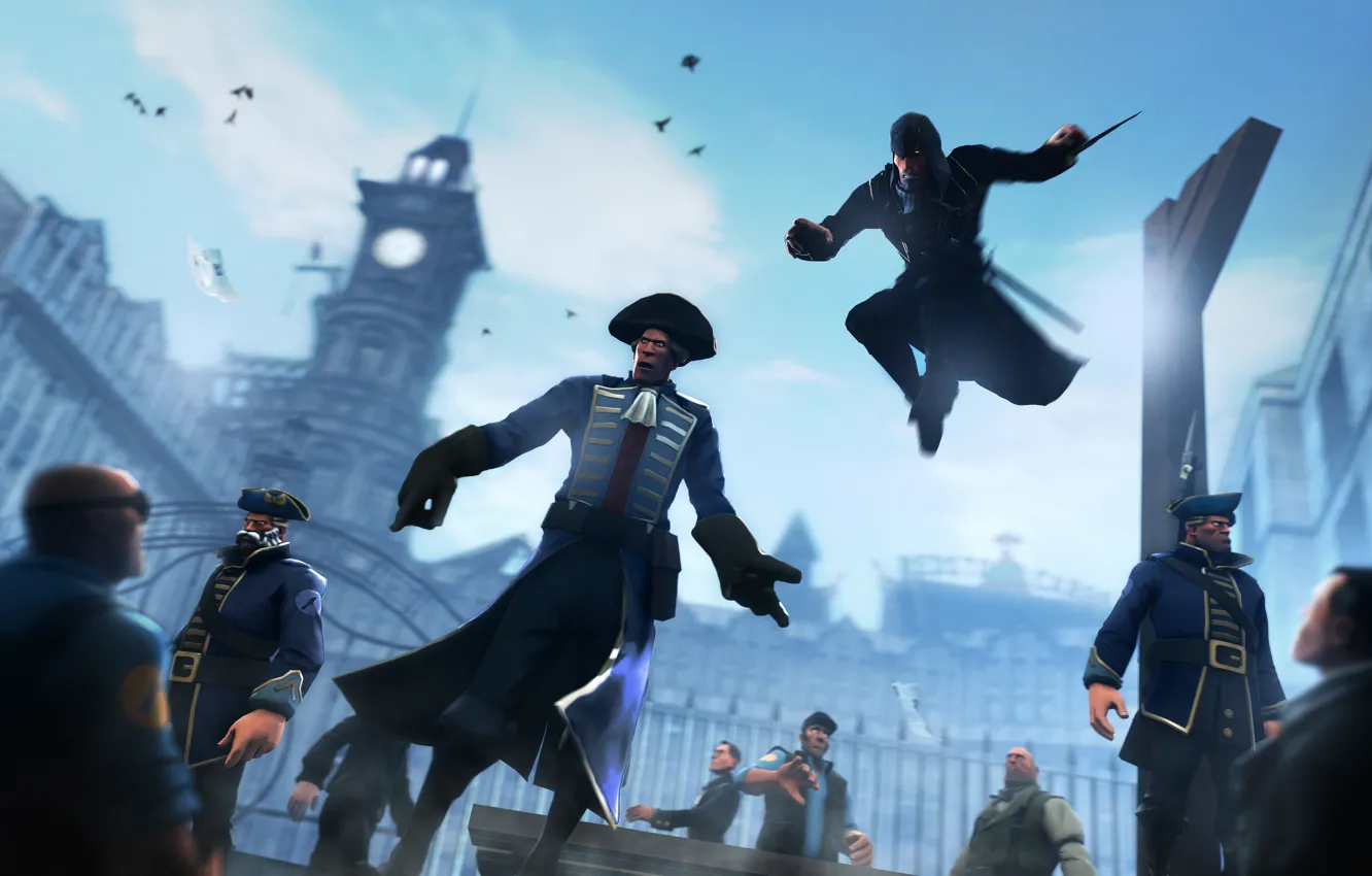 Photo wallpaper Team Fortress 2, spy, fan art, Team Fortress 2: Unity