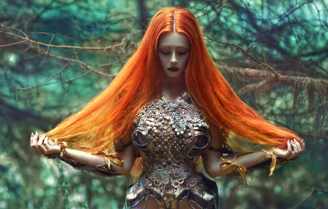 Photo wallpaper girl, fantasy, art, Silence, Ophelia Overdose, Agnieszka Lorek