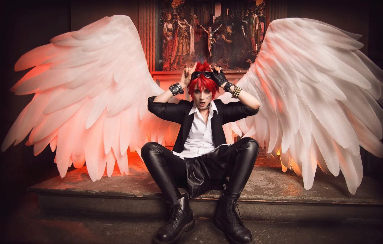 Photo wallpaper style, guy, cosplay, angel sanctuary