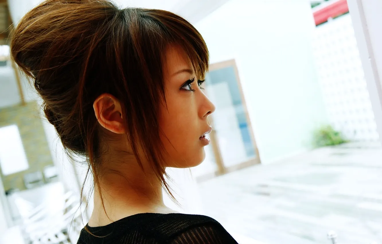 Photo wallpaper look, girl, view