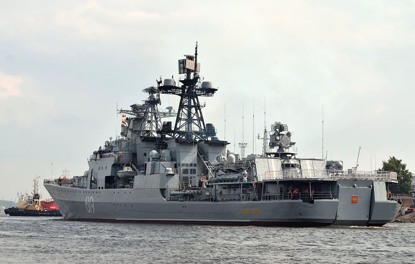 Photo wallpaper ship, large, Navy, anti-submarine, project 1155, Severomorsk