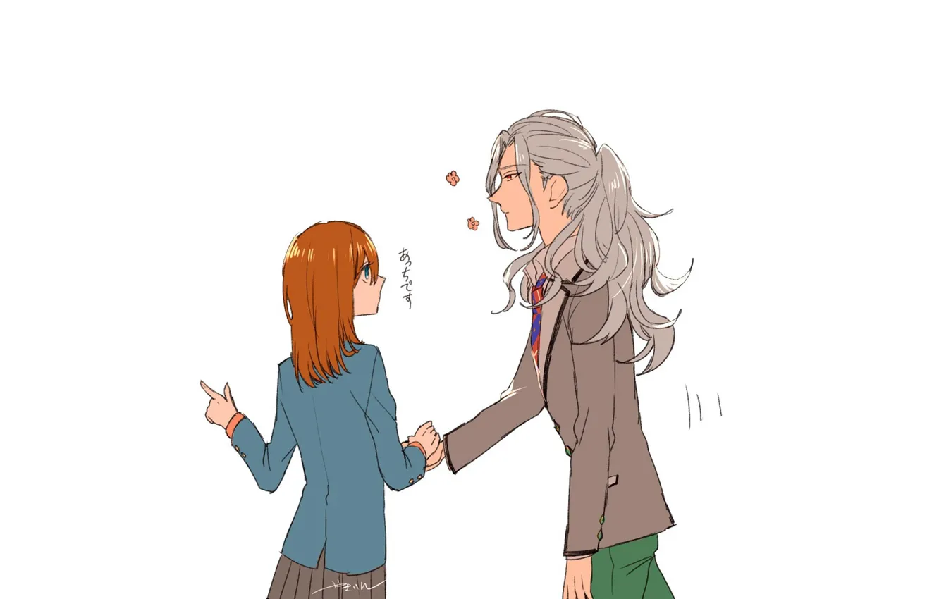 Photo wallpaper girl, guy, two, Ensemble Stars!, Ensemble stars