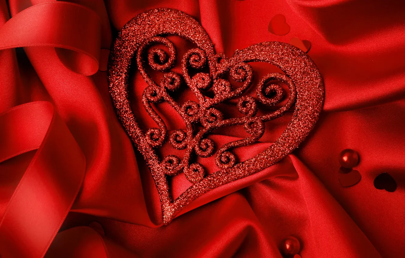 Photo wallpaper love, heart, red, love, heart, romantic, Valentine's Day