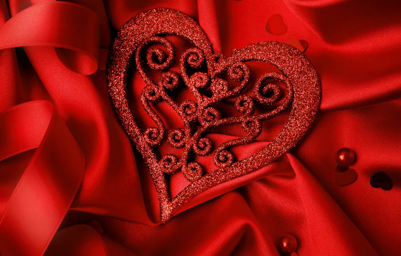 Photo wallpaper love, heart, red, love, heart, romantic, valentine's day