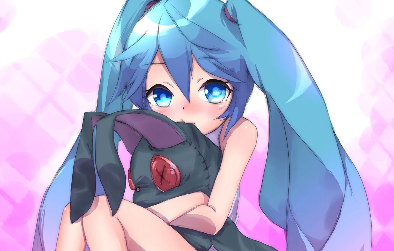 Photo wallpaper toy, art, girl, buttons, vocaloid, hatsune miku, Vocaloid, takka