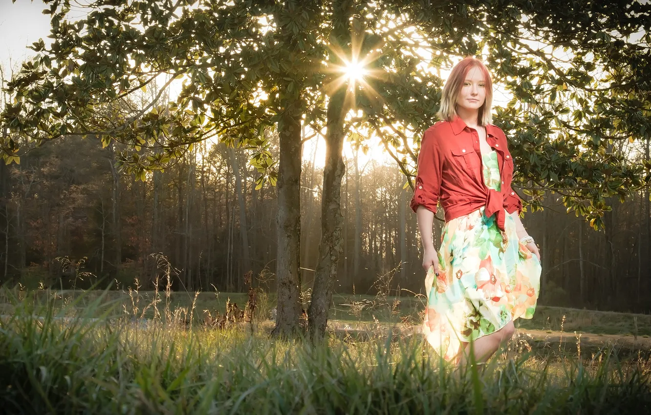 Photo wallpaper look, girl, background