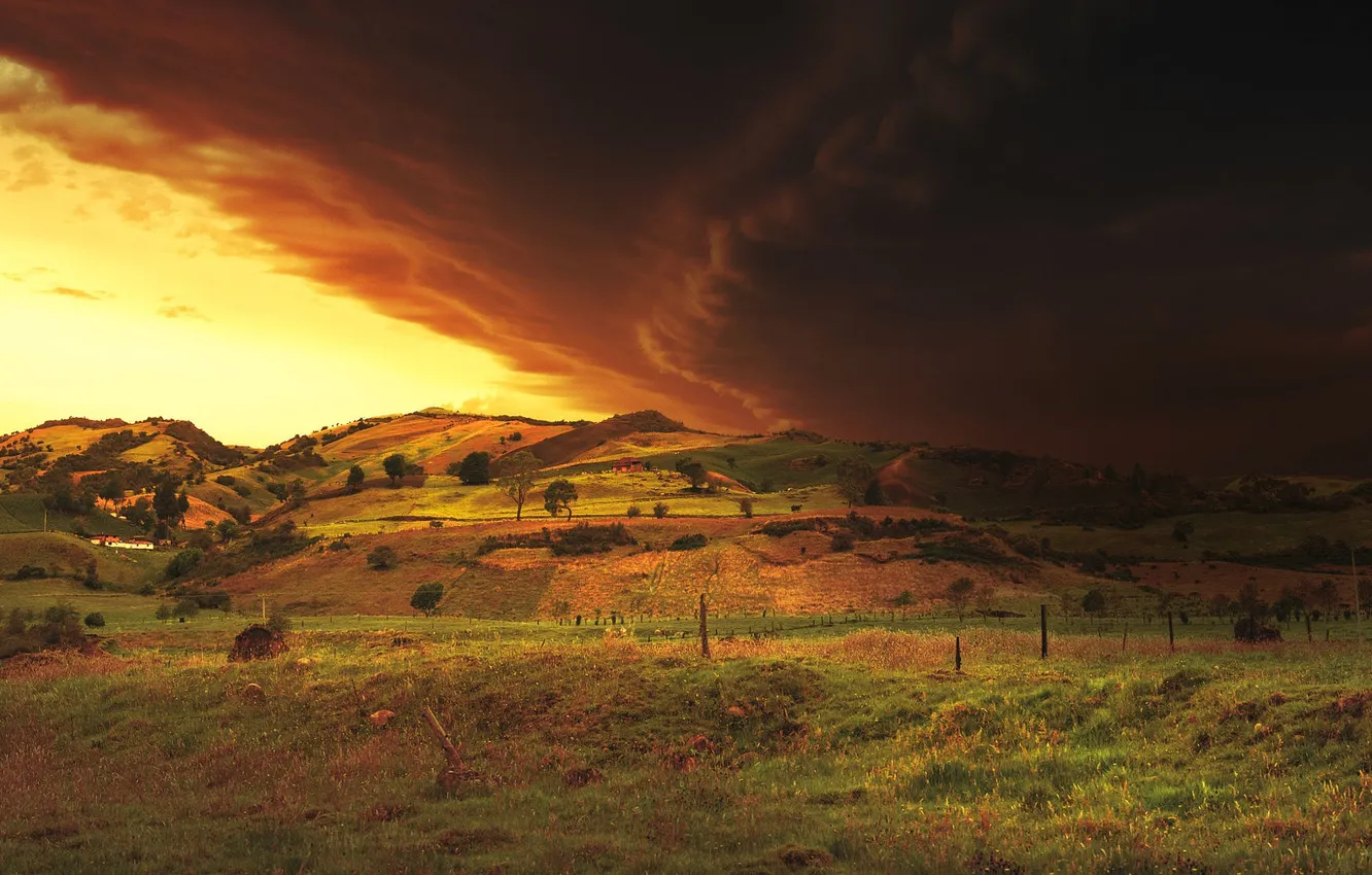 Photo wallpaper sky, landscape, mountains, clouds, mountain, color, Bogota, Colombia