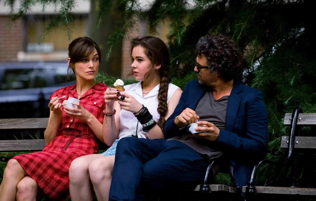 Photo wallpaper Keira Knightley, Mark Ruffalo, Hailee Steinfeld, For once in your life, Begin Again