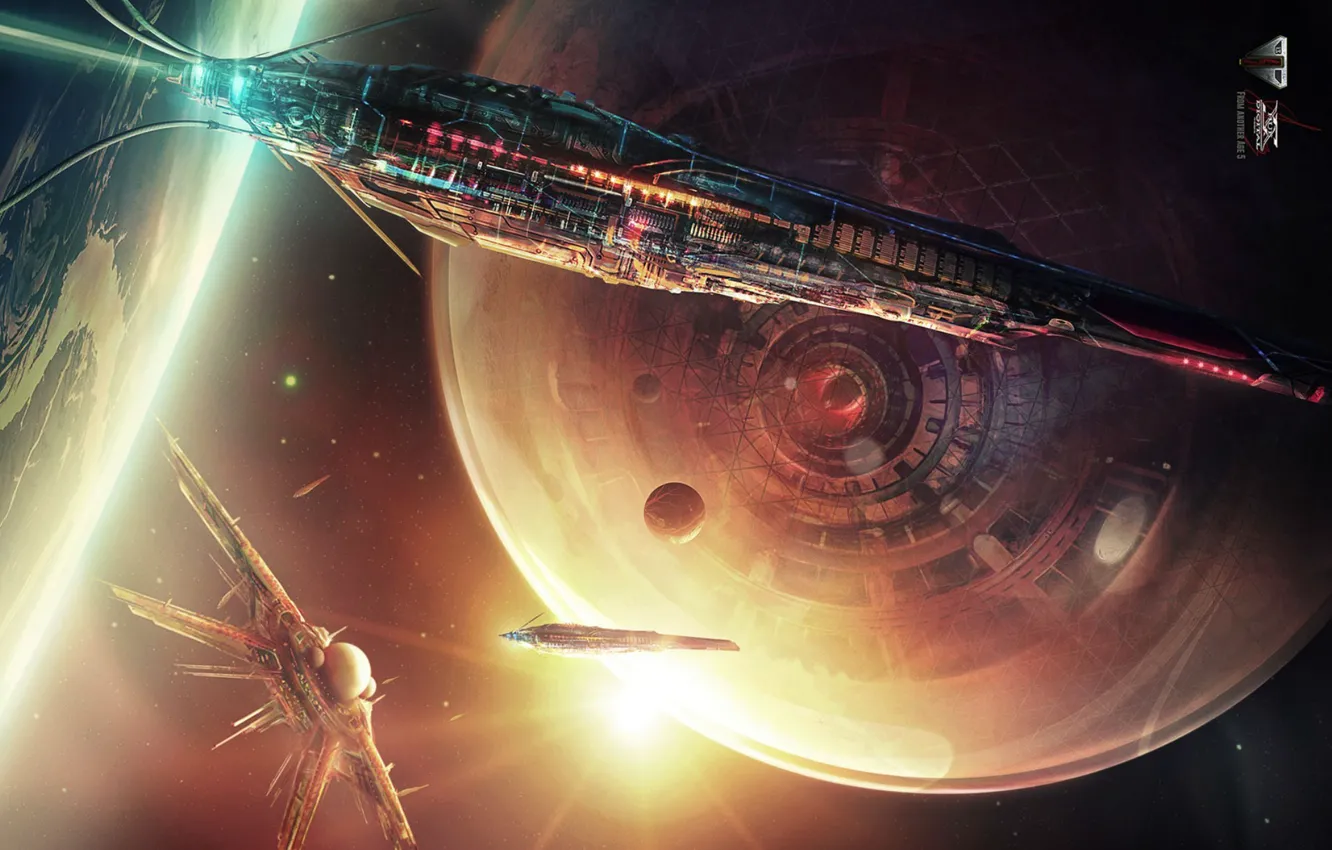 Photo wallpaper space, stars, planet, From Another Age