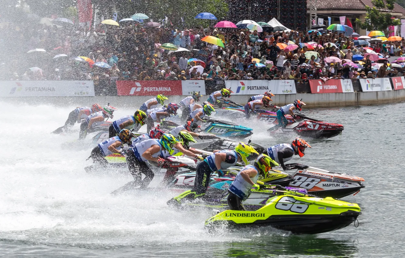 Photo wallpaper race, boat, speed