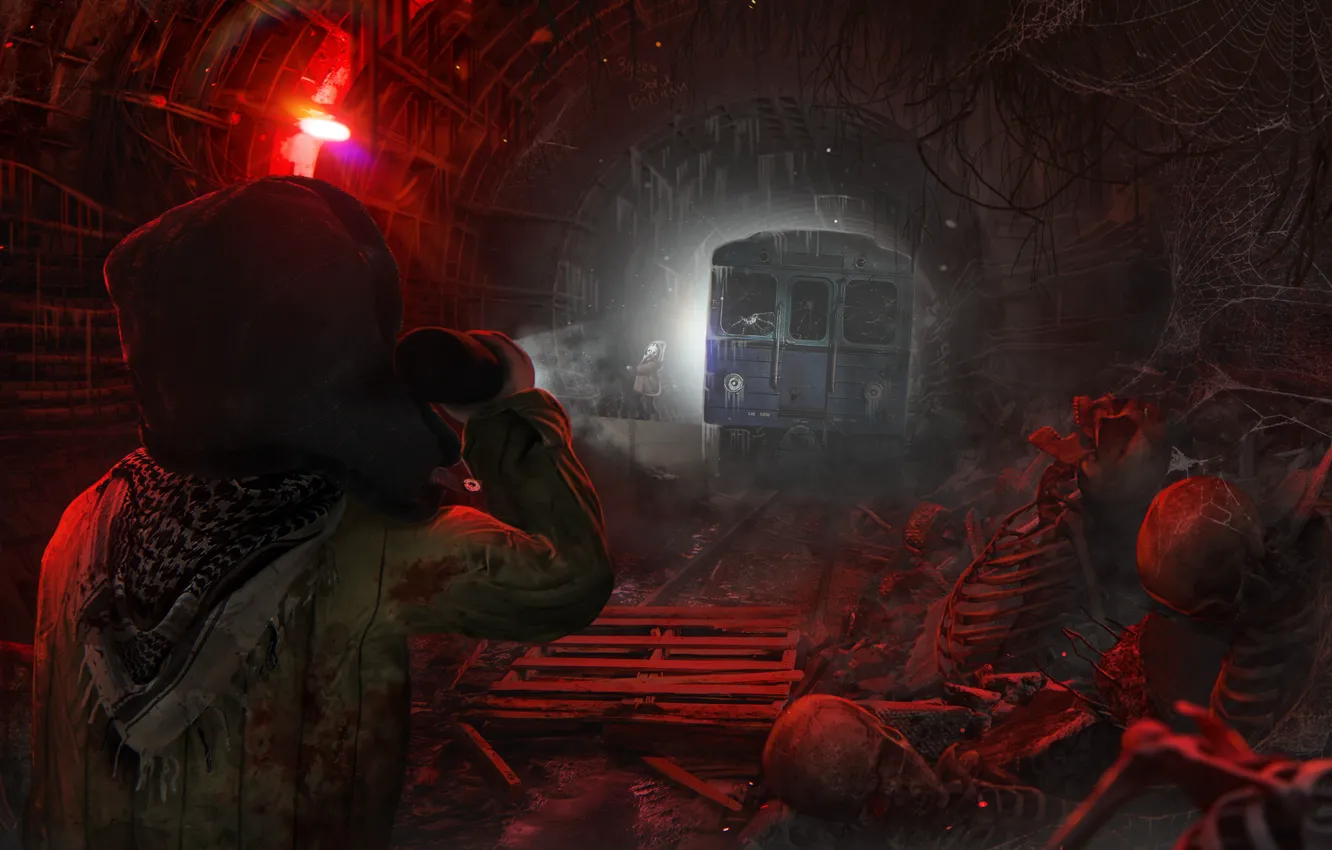 Photo wallpaper the tunnel, Moscow, the tunnel, the end of the world, metro 2033, postapokalipsis, Metro 2033, …