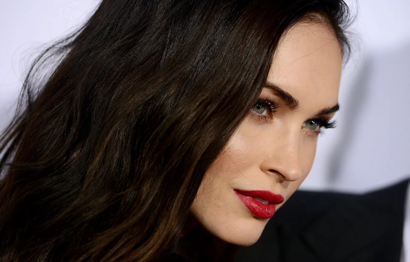 Photo wallpaper look, red, face, Megan Fox, Megan Fox, actress, lipstick, lips