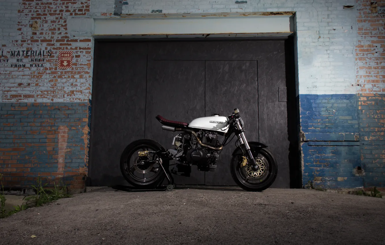 Photo wallpaper honda, motorcycle, cafe racer, cm450, wrenchmonkees