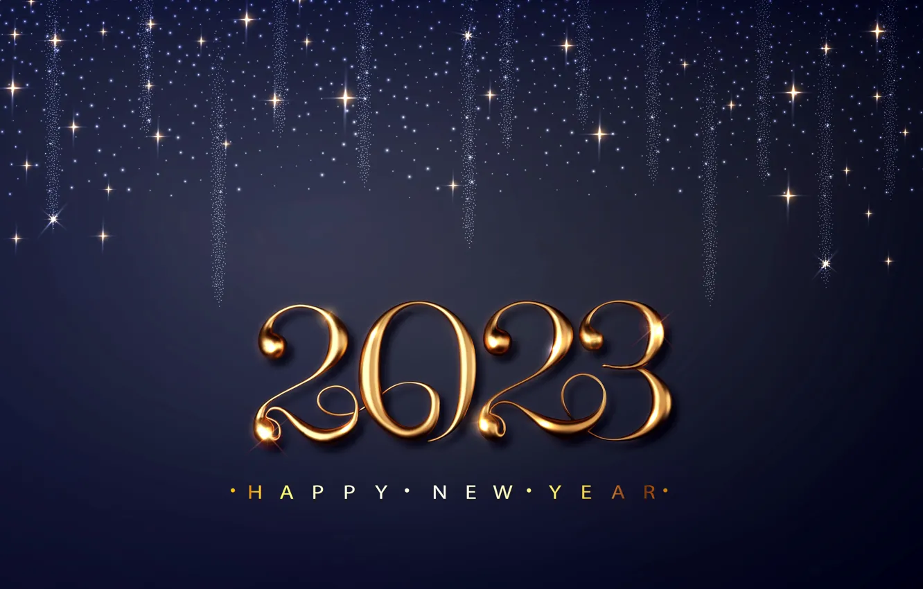 Photo wallpaper gold, new year, figures, metal, golden, New Year, Happy, sparkle