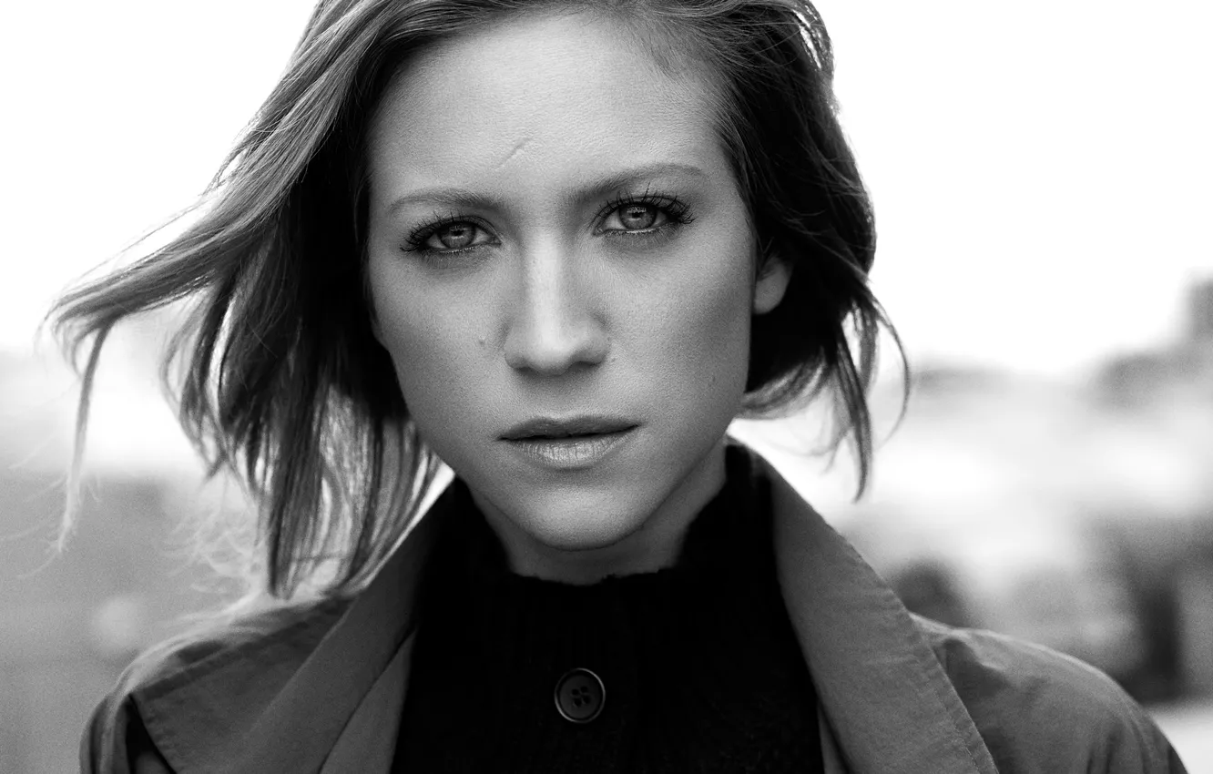 Photo wallpaper close-up, face, background, model, portrait, makeup, actress, hairstyle