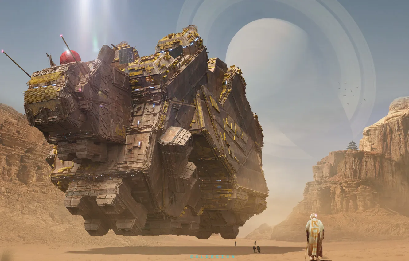 Photo wallpaper rocks, transport, planet, the elder, desert bus