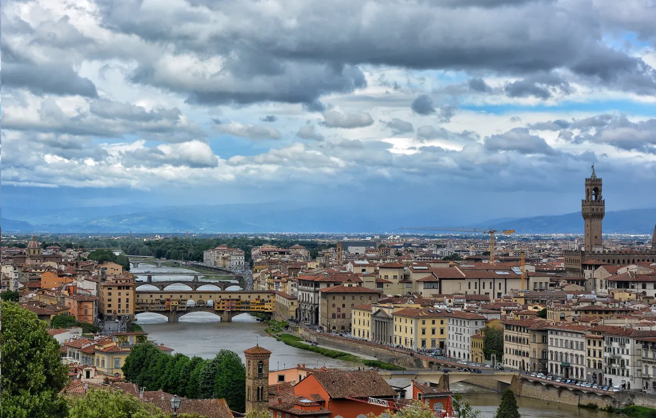 Photo wallpaper Italy, panorama, Florence