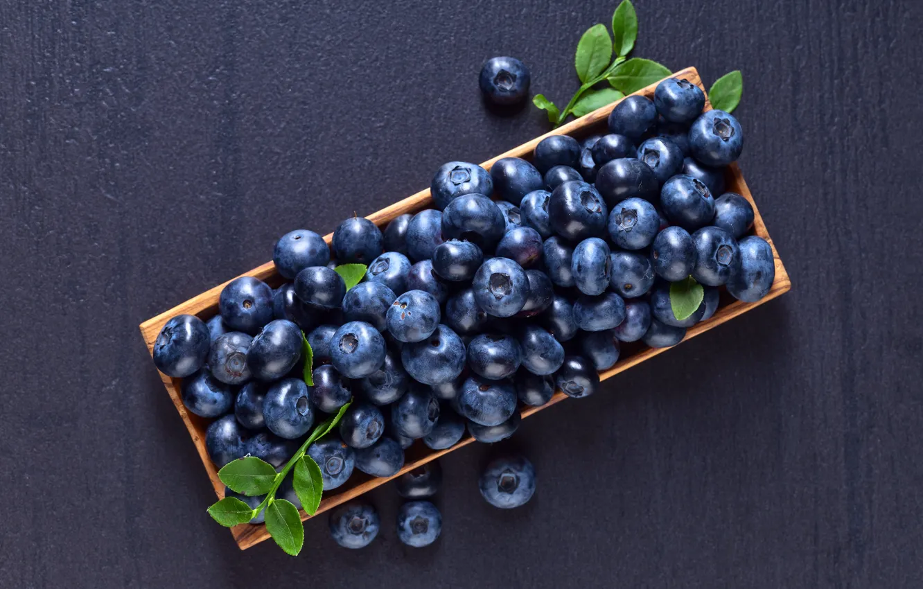 Photo wallpaper berries, food, blueberries, basket, vitamins, blueberry