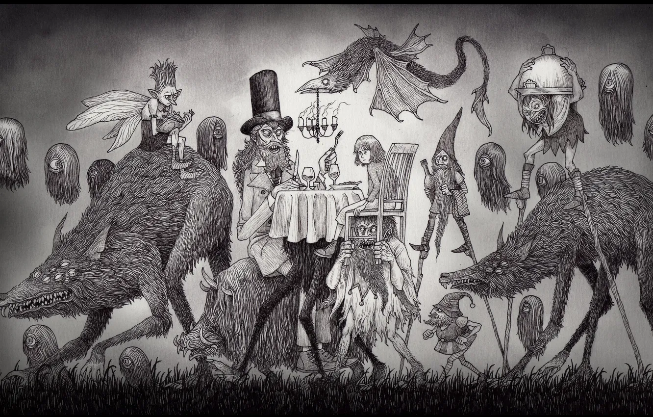 Photo wallpaper monster, being, horror, horror, creepy, creepy, creature, scary