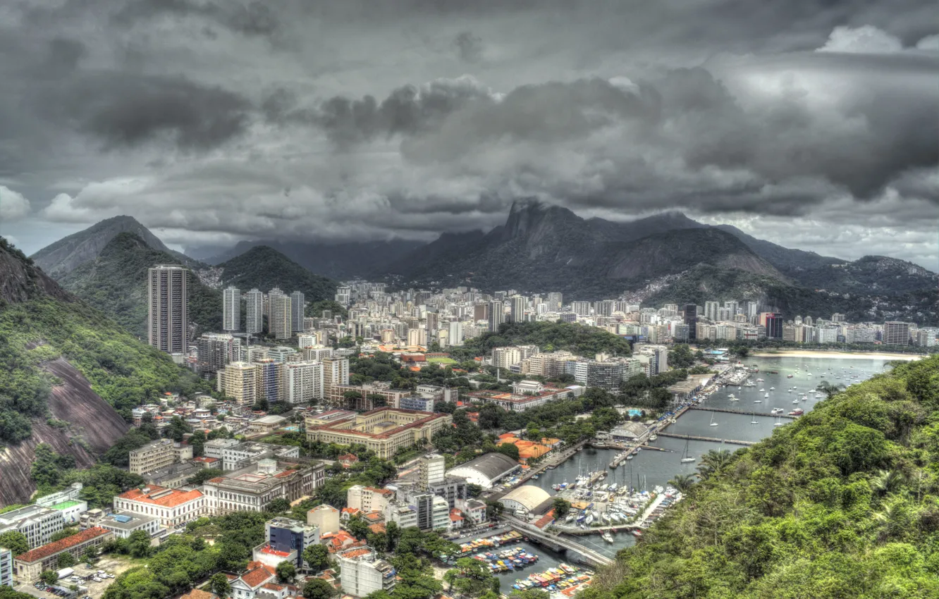 Photo wallpaper panorama, Brazil, panorama, Rio de Janeiro, Brasil, Rio