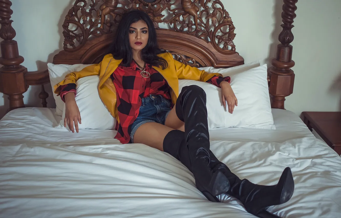 Photo wallpaper girl, hot, sexy, eyes, smile, beautiful, figure, model