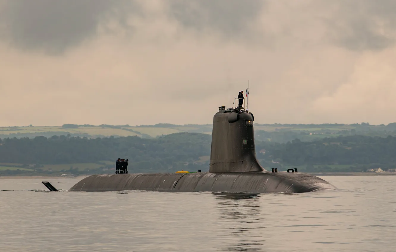 Photo wallpaper Nuclear submarine, French Navy, SNA Tourville