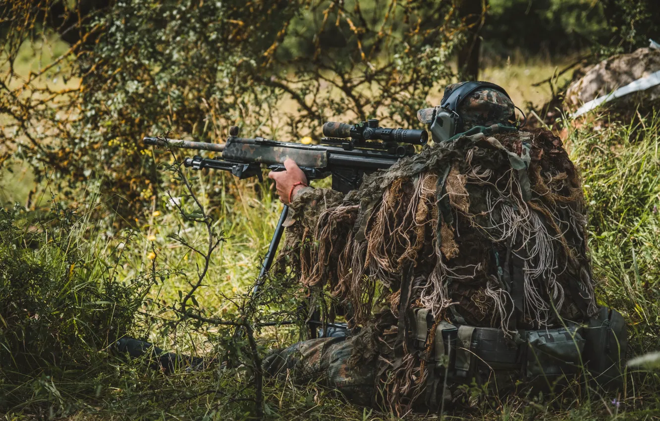 Photo wallpaper army, soldiers, sniper