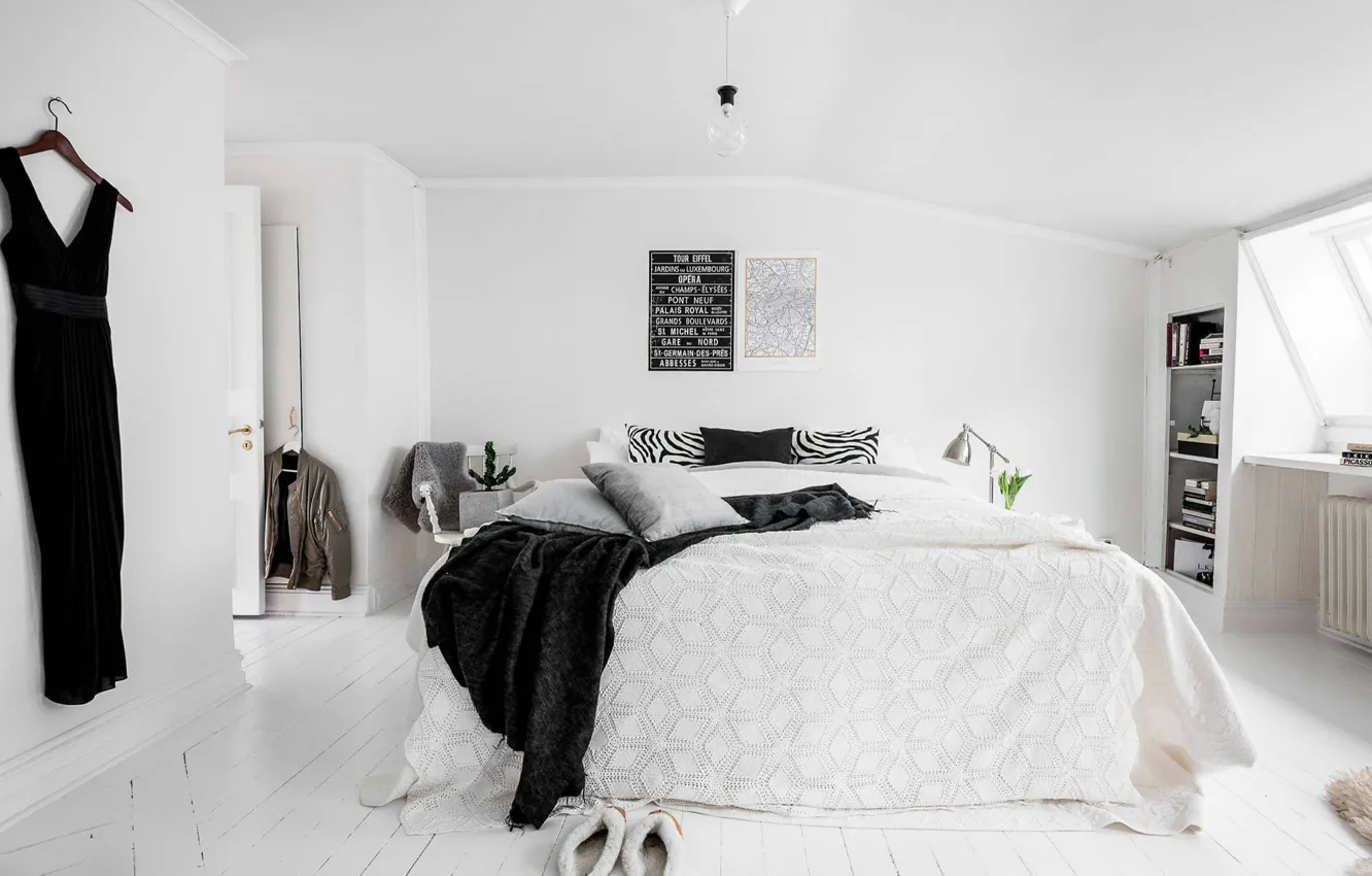 Photo wallpaper room, interior, bedroom, Retro Loft in Gothenburg
