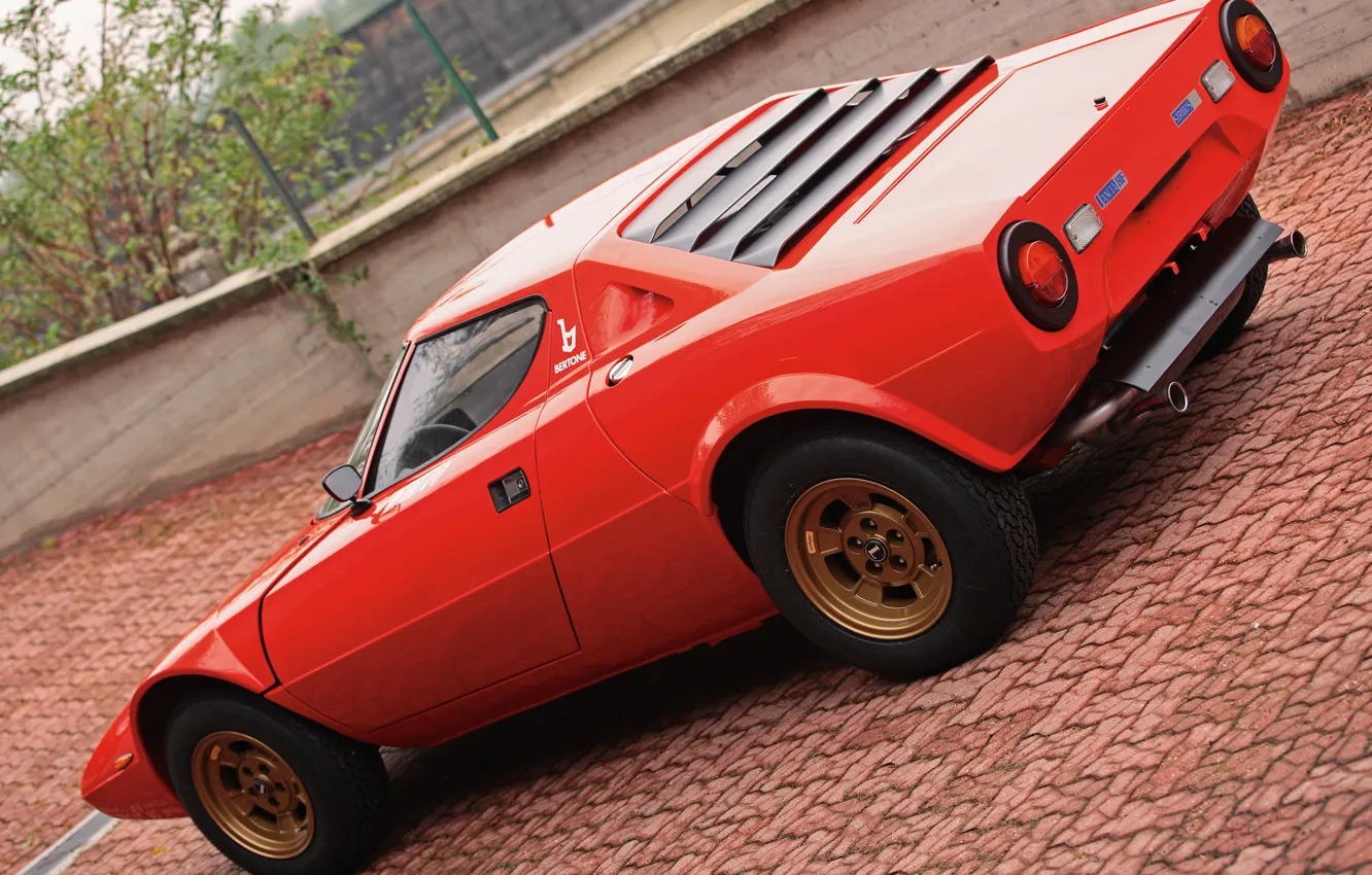 Photo wallpaper Lancia, 1973, Classic cars, Stratos, High Fidelity, Bertone, Marcello Gandini, Look on the back