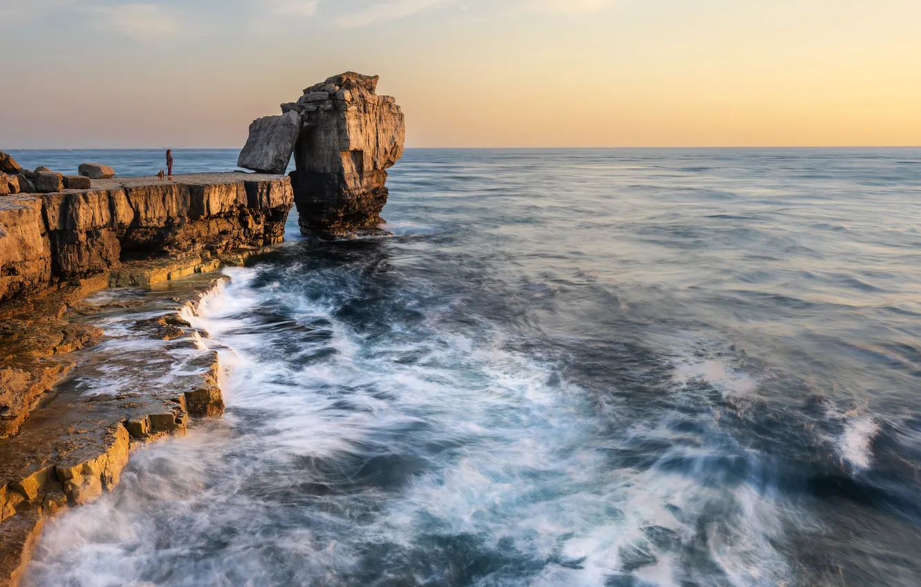 Photo wallpaper sea, rocks, shore