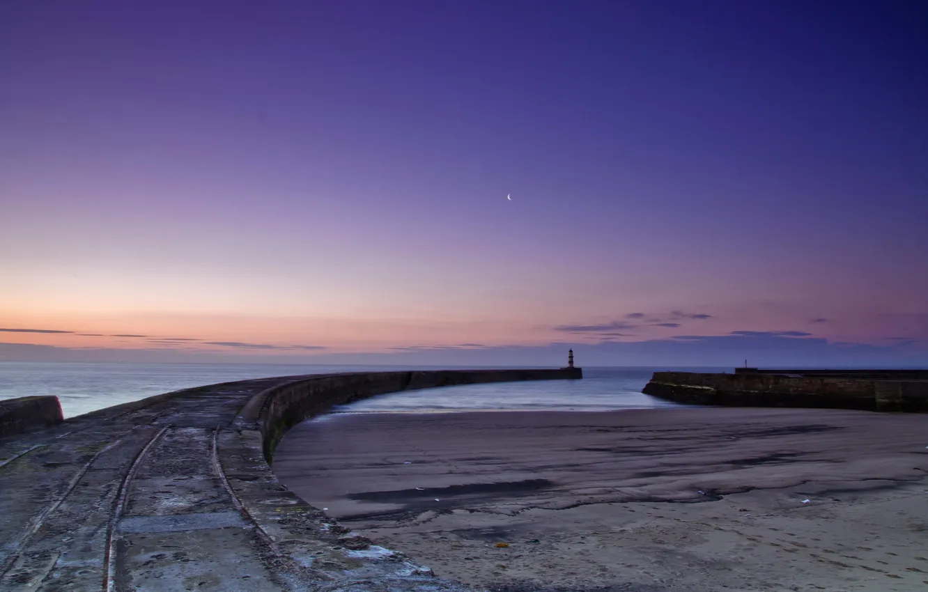 Photo wallpaper sea, landscape, England, Seaham