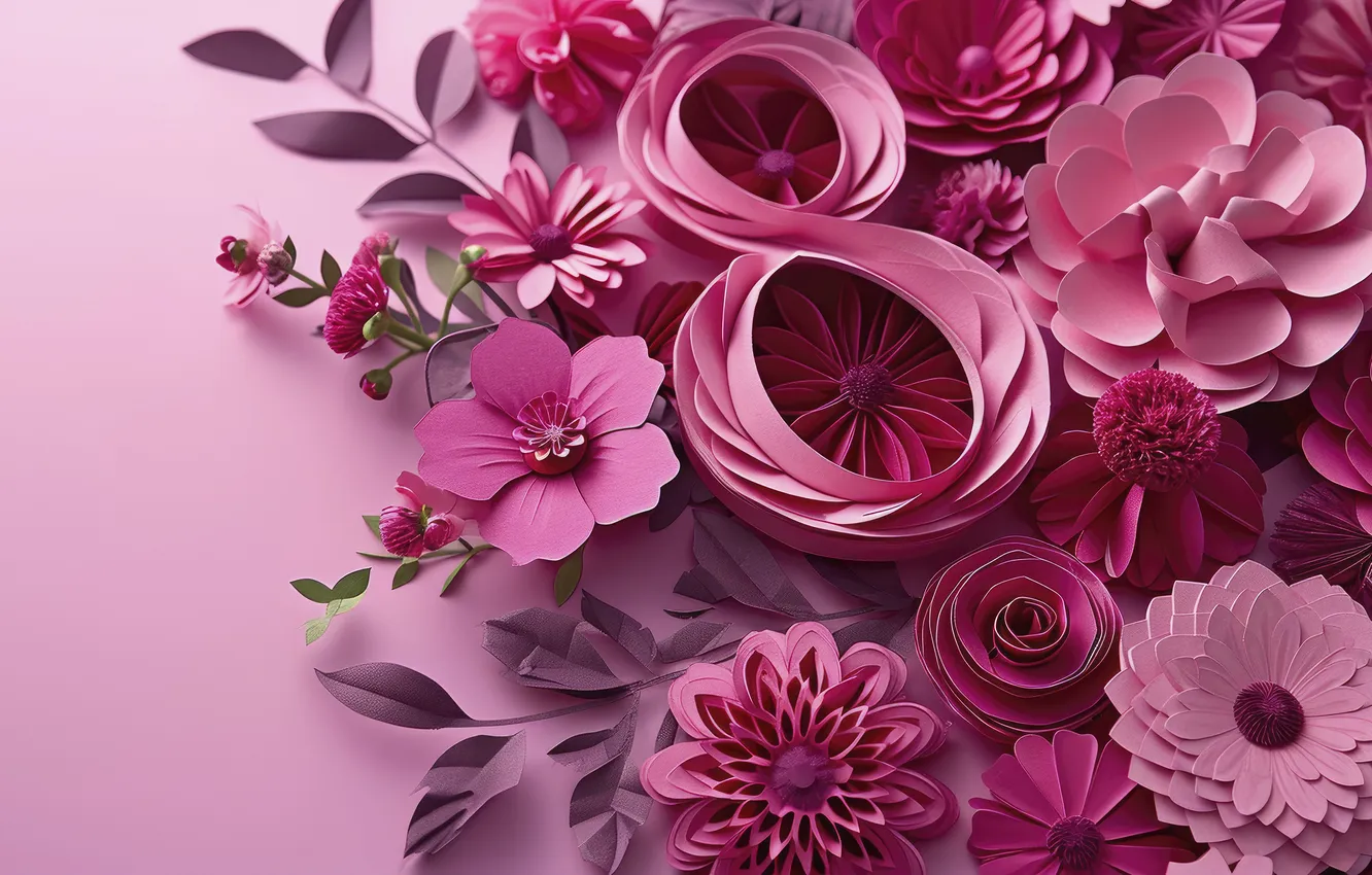 Photo wallpaper flowers, holiday, spring, March 8, composition, International women's day, festive background, AI art