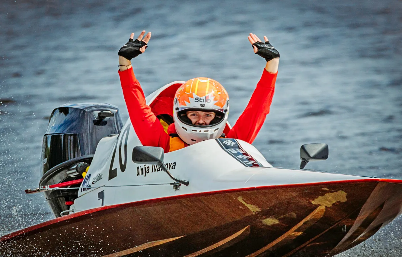 Photo wallpaper race, boat, speed