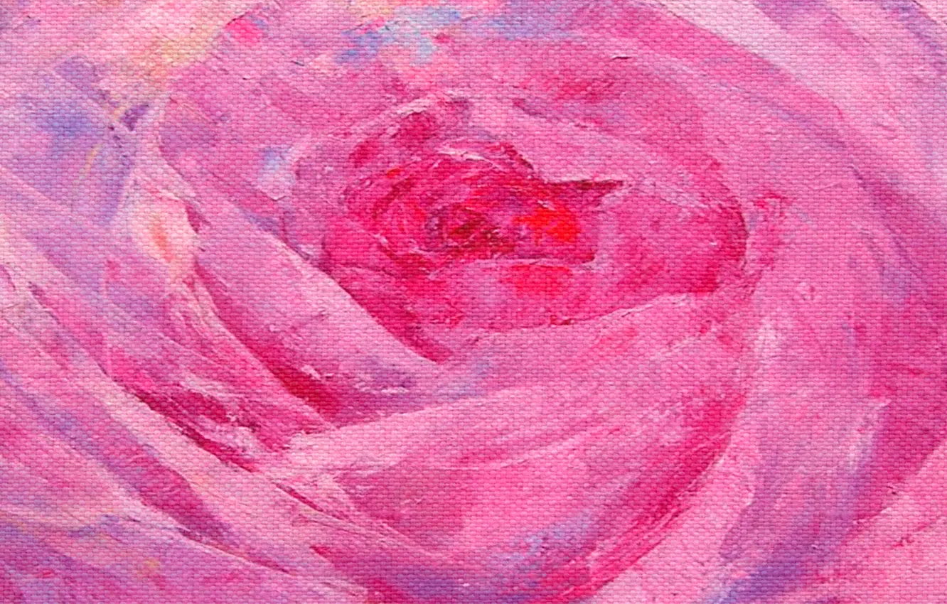 Photo wallpaper rose, oil, painting, canvas, tone