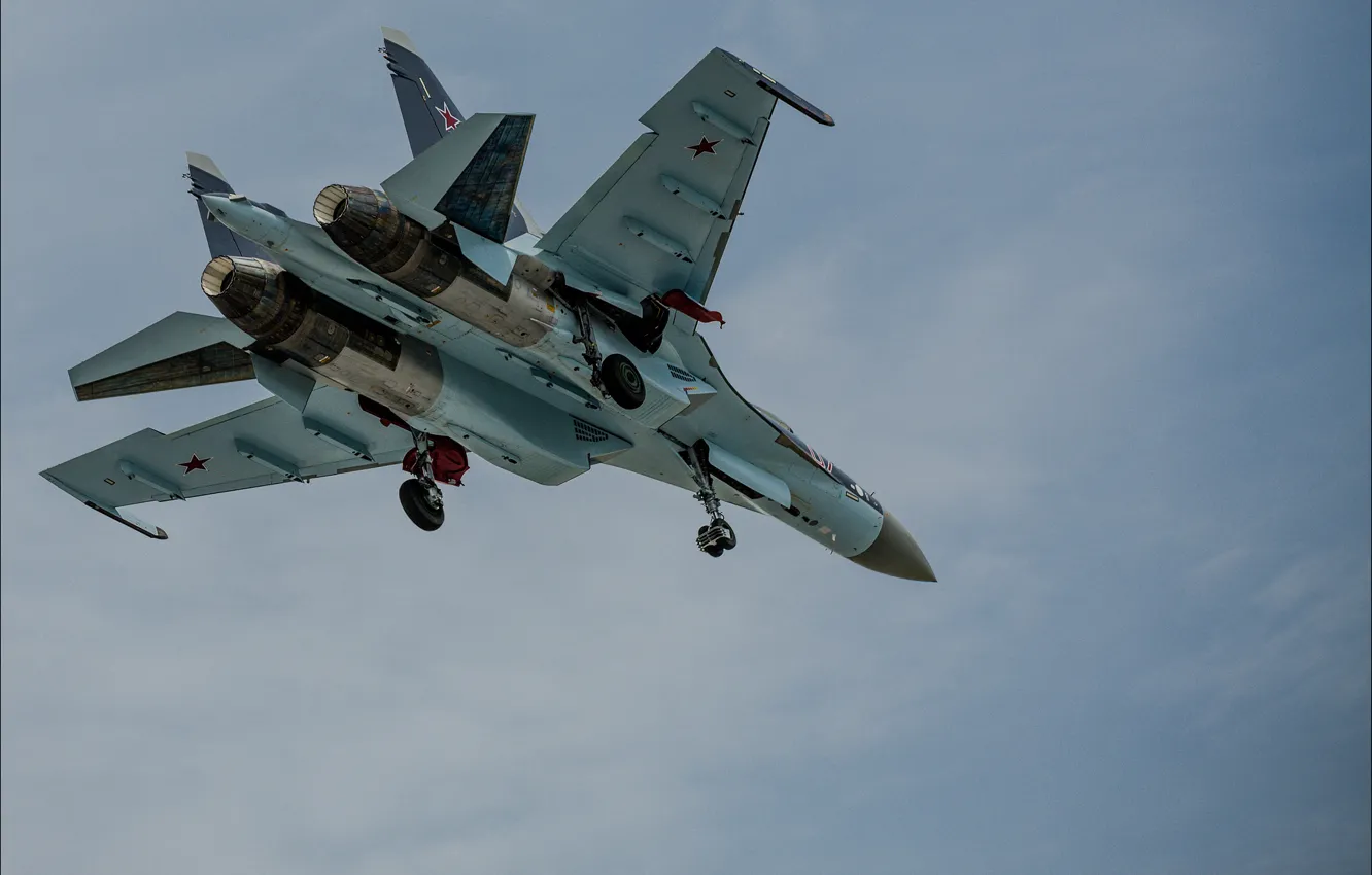 Photo wallpaper fighter, Su-35, jet, multipurpose, super-maneuverable