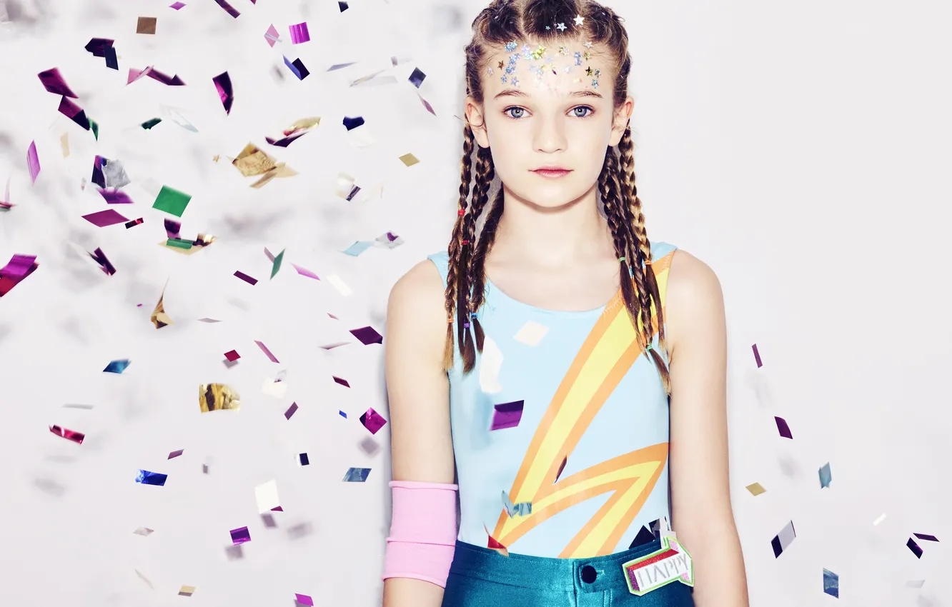 Photo wallpaper girl, fashion, spring, teens, Aladdin Sane, lightning flash leotard, Dandy Star, 2016 kids