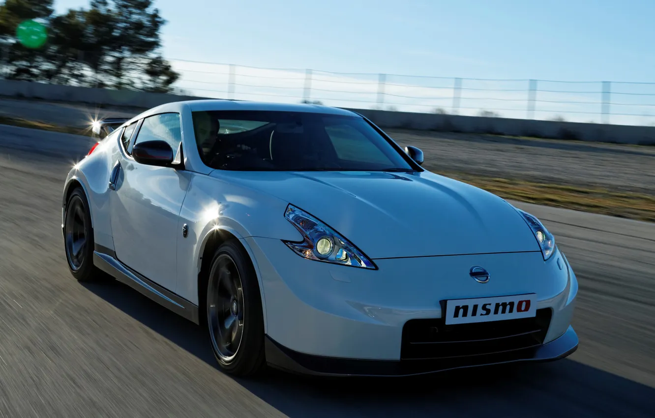 Photo wallpaper auto, track, Nissan, the front, 370Z, Nismo