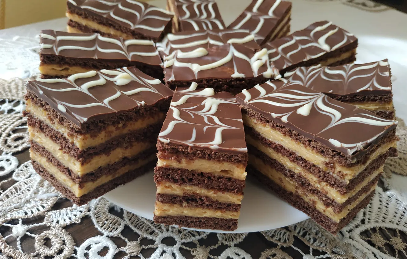 Photo wallpaper cake, chocolate, cream