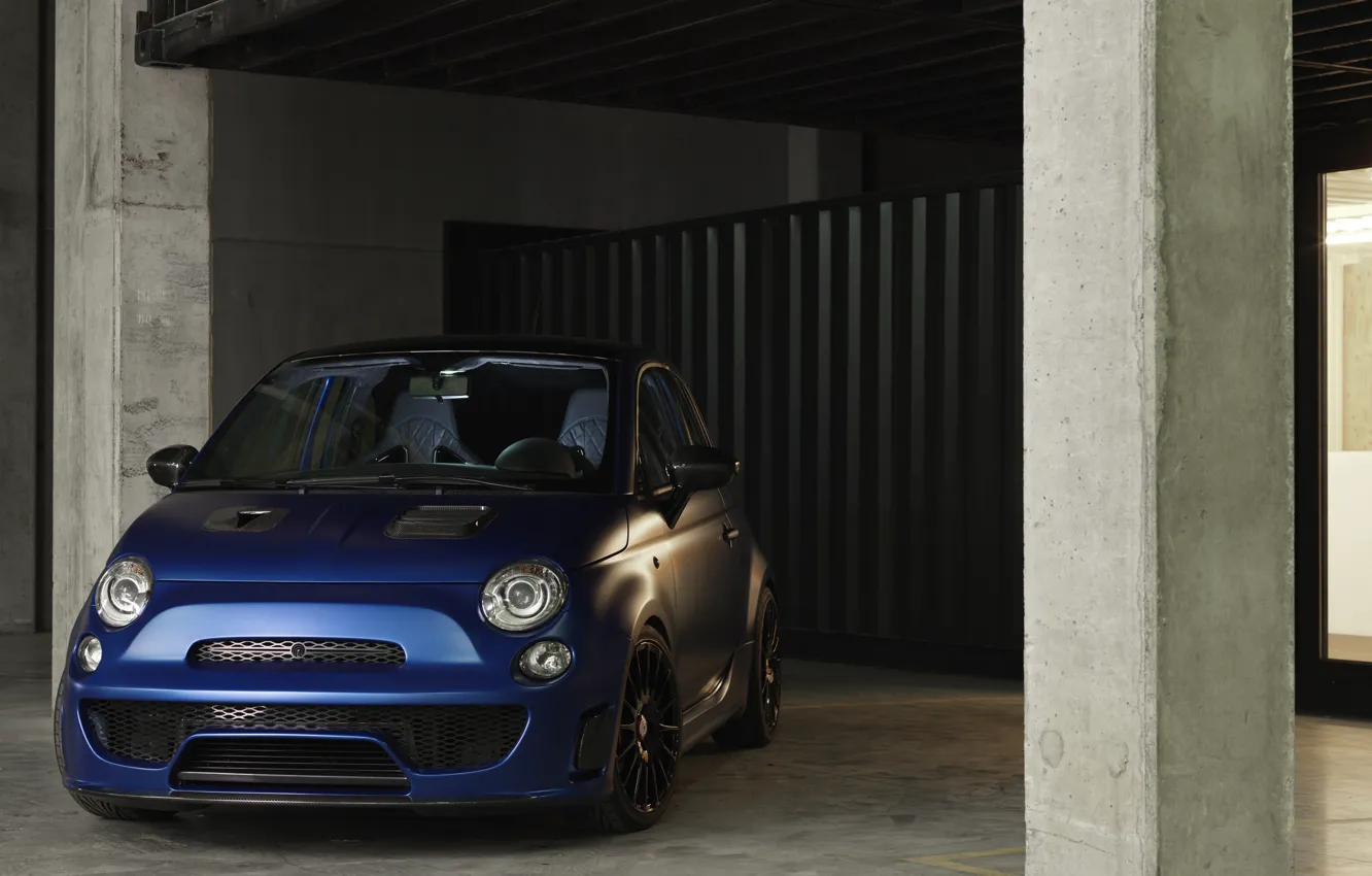Photo wallpaper Front, tuning, Abarth, Pogea Racing, Blue Wonder