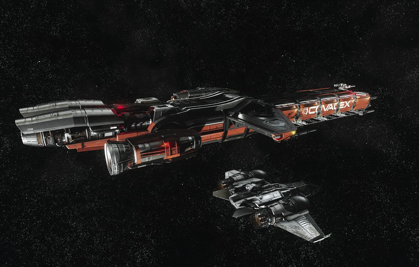 Photo wallpaper starship, Star Citizen, Drake