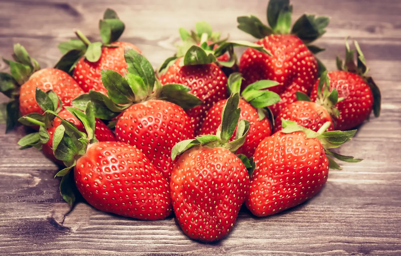 Photo wallpaper berries, strawberry, red, fresh, ripe, strawberry, berries