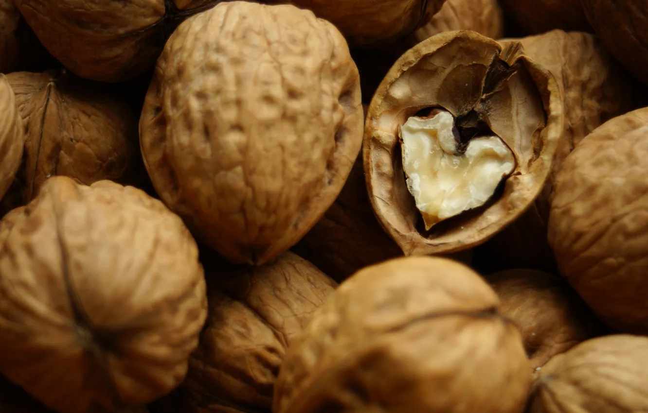 Photo wallpaper macro, creative, heart, food, minimalism, hearts, photos, nuts