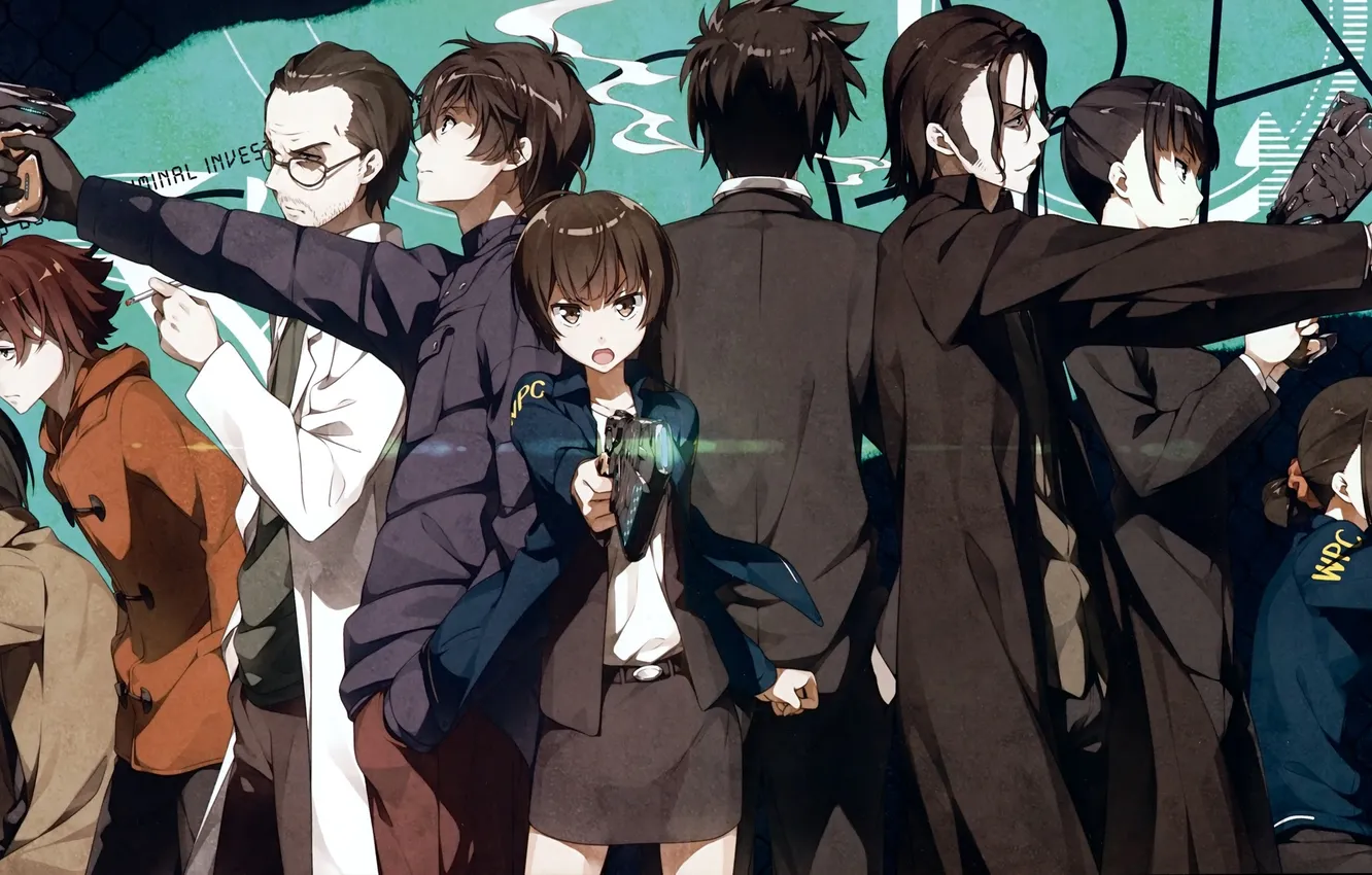 Wallpaper gun, weapons, girls, anime, art, guys, psycho-pass, tsunemori ...