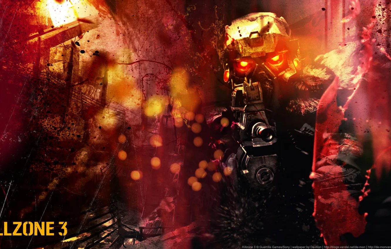 Photo wallpaper weapons, mask, soldiers, Killzone 3
